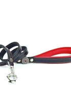 Bestia Lesa Bijou Piele Naturala 110 cm/2 cm Negru/ Rosu