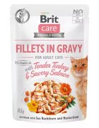 Brit Care Cat Fillets in Gravy With Tender Turkey and Savory Salmon 85 g