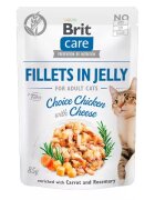 Brit Care Cat Fillets in Jelly Choice Chicken With Cheese 85 g