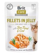 Brit Care Cat Fillets in Jelly With Fine Trout & Cod 85 g