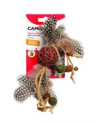 Camon Jucarie pentru pisici minge cu franghie si clopotei matatabi si catnip 24 cm