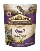Carnilove Dog Pouch Paté Quail with Yellow Carrot 300 g