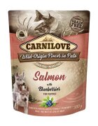 Carnilove Dog Pouch Paté Salmon with Blueberries for Puppies 300 g