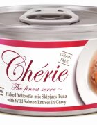 Cherie Adult Cat Grain Free Mix Fulgi de Ton cu Somon Salbatic in Sos 80 g