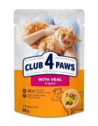 Club 4 Paws Hrana umeda premium pisici adulte Vitel 85 g
