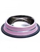 Enjoy Castron antiderapant din inox roz 0.25 L