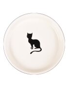 Flamingo Castron din Ceramica pentru Pisici Nala Alb-Negru 15 cm/ 180 ml