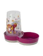 Flamingo DISPENSER AUTOMAT HRANA SI APA PENTRU PISICI FRIENDS FOREVER PINK 15L