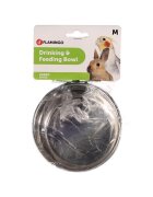 Flamingo Hranitor Inox cu Suport Colivie 13 cm/ 580 ml