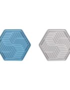 Flamingo Hranitor interactiv Lick Pad Bean Blue/ Grey hranire lenta 24x21 cm