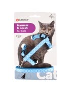 Flamingo Set Ham & Lesa pentru Pisica Amsi Blue 20-35 cm x 10 mm