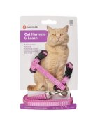 Flamingo Set Ham & Lesa pentru Pisica Ziggi Pink 22-36 cm x 10 mm