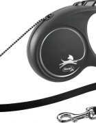 Flexi Lesa Black Design Snur M: 5m/20kg Negru 12261