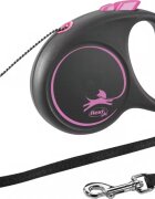 Flexi Lesa Black Design Snur S: 5m/12kg Roz 12256