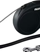 Flexi Lesa Snur Classic M 5 m /20 kg Negru 11791