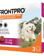Frontpro Comprimate masticabile antiparazitare caini S 11.3 mg 2-4 kg 3 buc/ cutie