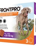 Frontpro Comprimate masticabile antiparazitare caini XL 136 mg >25-50 kg 3 buc/ cutie