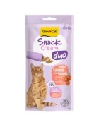 GimCat Recompense pisici adulte Snack Duo Cream Somon si Rosii 6 x 15 g