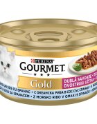 Gourmet GOLD Double Pleasure Peste Oceanic si Spanac 85 g