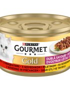 Gourmet GOLD Double Pleasure Vita si Pui 85 g