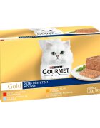 Gourmet GOLD Mousse Vita Curcan Ficat si Ton 4x85 g