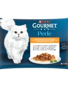 Gourmet PERLE Multipack cu Miel Rata Ton Curcan 4x85 g
