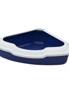 Happet Litiera de Colt cu Rama 56x43x14 cm Albastru