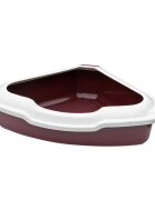 Happet Litiera de Colt cu Rama 56x43x14 cm Rosu