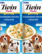 Inaba Churu Dog Twin Pui cu Legume si Branza in Supa de Pui 40 g x 2 buc