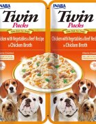Inaba Churu Dog Twin Pui cu Legume si Vita in Supa de Pui 40 g x 2 buc