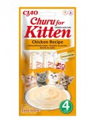 Inaba Churu Recompensa Cremoasa Kitten cu Pui 14 g x 4 buc
