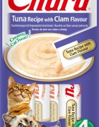 Inaba Churu Recompensa Cremoasa Reteta Ton cu Aroma de Scoici Vongole 14 g x 4 buc