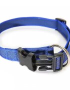 Julius K9 Zgarda nylon reglabila Albastru-Gri 25 mm