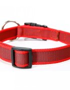 Julius K9 Zgarda nylon reglabila Rosu-Gri 25 mm