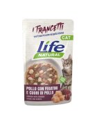 Life Natural Hrana Umeda Pisici Adult Pui cu Ficat si Inimi Bucati 55 g