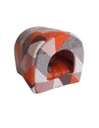 MPS CULCUS TEXTIL PENTRU CAINI SI PISICI TUNEL ORANGE-BROWN 42x38x38/60005912