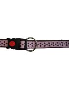N MOL Zgarda Nylon Caini Buline Pink Click 25 mm x 45-75 cm