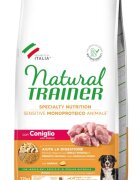 Natural Trainer Hrana Uscata Caini Sensitive No Gluten Medium-Maxi Adult Iepure 12 kg