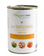 Organicvet Sensitive pasari de curte mazare si morcov 400 g