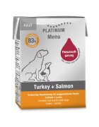 Platinum Hrana umeda caini Dog Adult cu Somon si Curcan 185 g