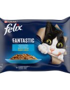 Purina Felix Fantastic Multipack Somon si Platica 4 x 85 g