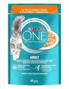 Purina ONE ADULT mini fileuri cu Pui si Fasole Verde in sos 85 g