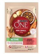 Purina ONE MINI Active vita cartofi si morcovi in sos 85 g