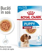 Royal Canin Medium Puppy hrana umeda caine junior (in sos) 140 g