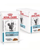 Royal Canin Sensitivity Control dieta veterinara plic hrana umeda pisici afectiuni dermatologice 12x85 g