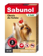 Sabunol Dog GPI Zgarda Antiparazitara Caini 2-10 kg Culoare Gold (35cm)