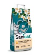 Sanicat Asternut pentru pisici Essential Oils White cu parfum de iasomie 10 kg