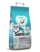 Sanicat Nisip pentru litiera Clumping White Cotton Fresh bentonita 20 L/ 18 kg