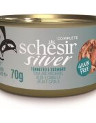 Schesir Hrana umeda pisici Silver Cat Ton si Macrou 70 g