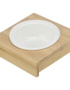 Trixie bol ceramic cu suport bambus alb/ bej 0.25 L/ 12 cm 15x5x15 cm